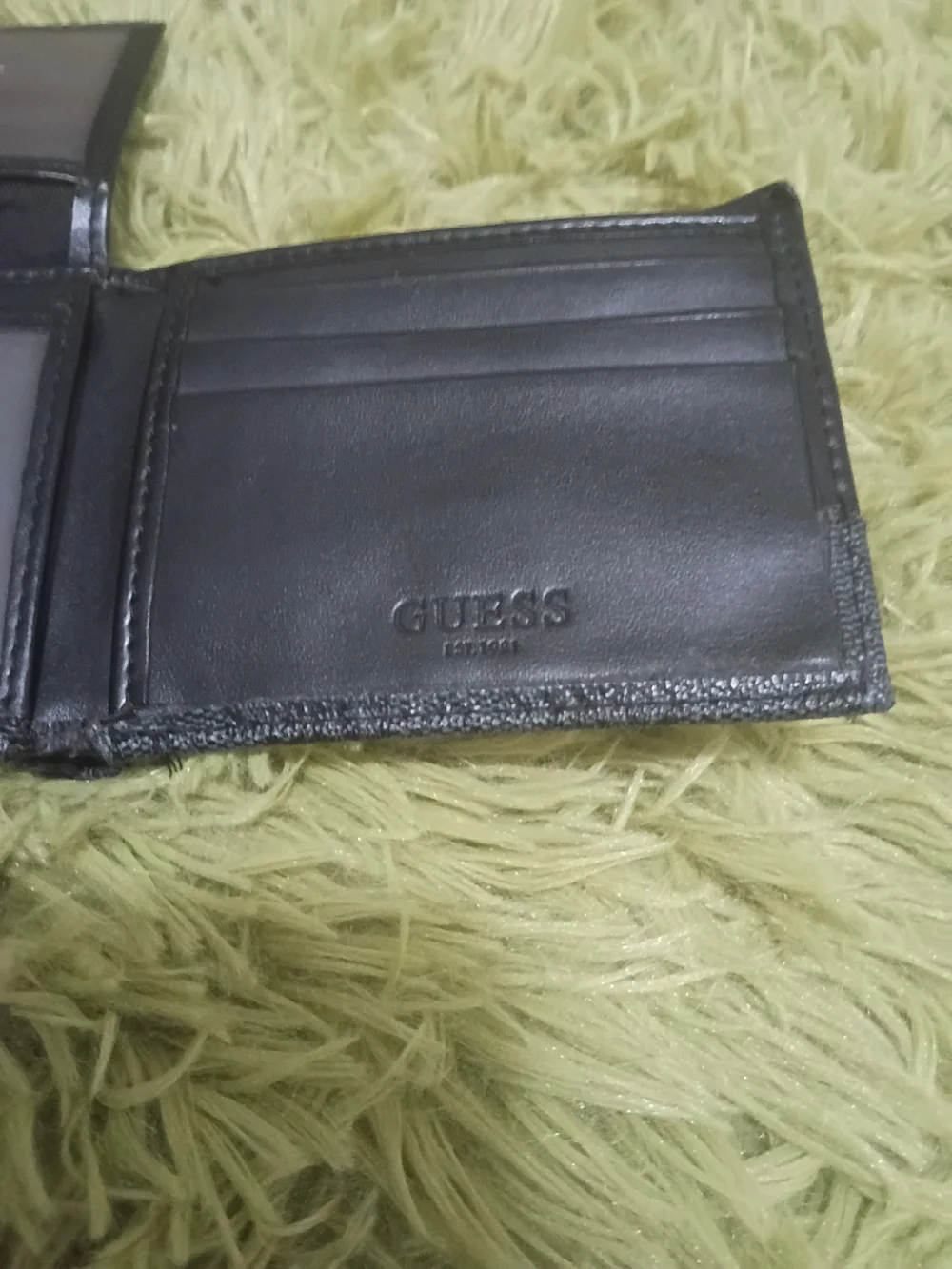 Guess Black Leather Card Holder with Subtle Branding